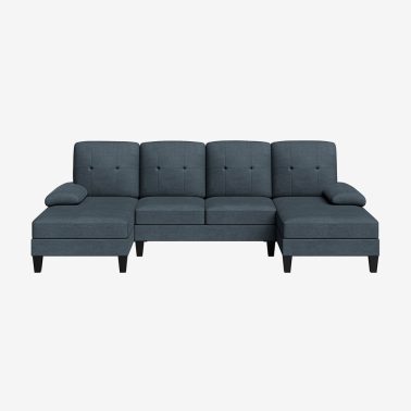 Sofa Couch with Double Chaise